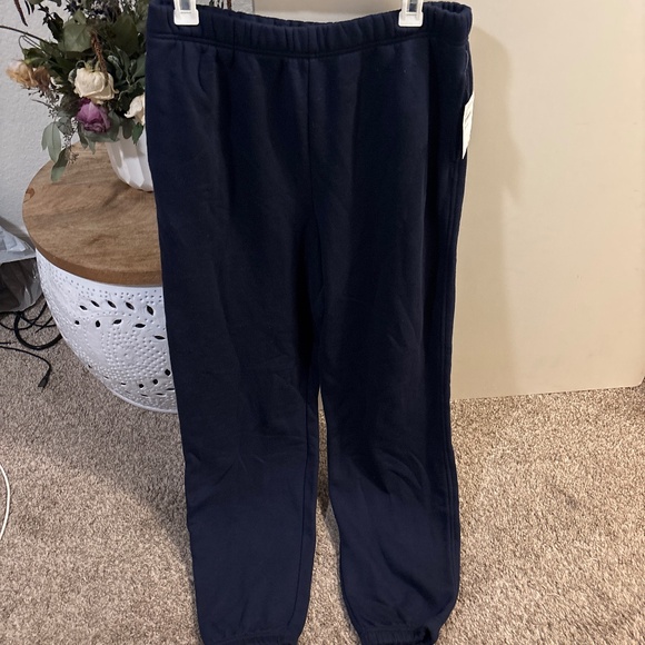 Good American Navy sweatpants with pockets New with tags large - Picture 1 of 5